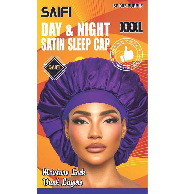 Day & Night Satin Sleep Cap XXXL Purple