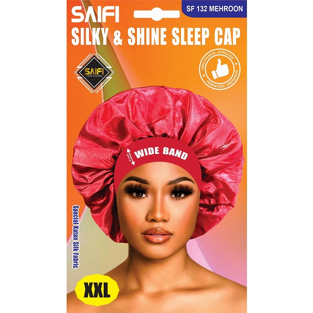 Silky Satin Sleep Cap 132 Mehroon