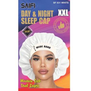 Day & Night Satin Sleep Cap XXL White