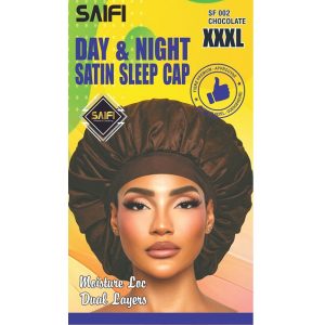 Day & Night Satin Sleep Cap XXXL Chocolate