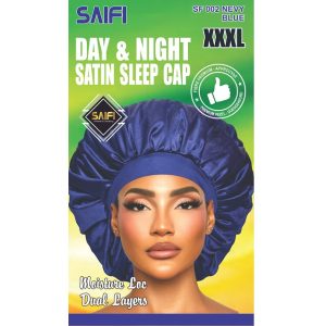Day & Night Satin Sleep Cap XXXL Nevy Blue