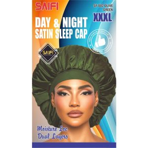 Day & Night Satin Sleep Cap XXXL Olive Green