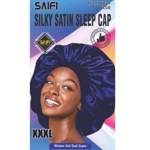 Silky Satin Sleep Cap SF047 Nevy Blue