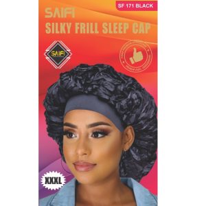 Silky Frill Sleep Cap 171 Black