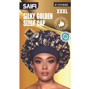 Silky Golden Sleep Cap 172 Golden & Black
