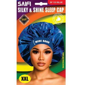 Silky Satin Sleep Cap 133 Blue