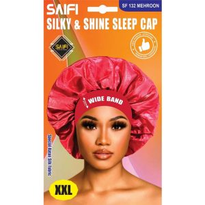 Silky Satin Sleep Cap 132 Mehroon