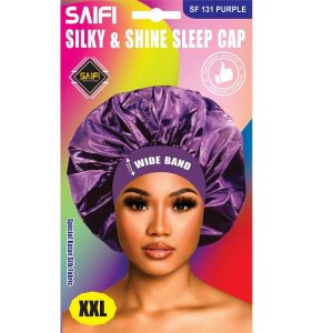 Silky Satin Sleep Cap 131 Purple