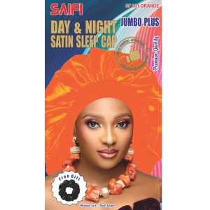 Day & Night Satin Sleep Cap Jumbo Plus Orange