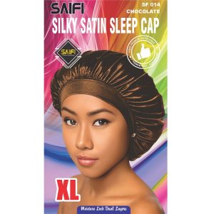 Silky Satin Sleep Cap SF014 Chocolate