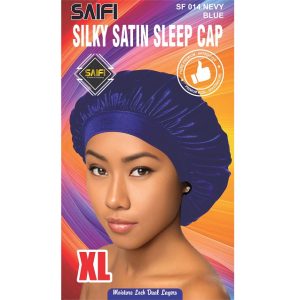 Silky Satin Sleep Cap SF014 Nevy Blue