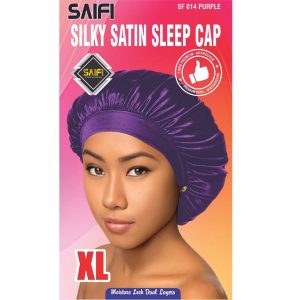 Silky Satin Sleep Cap SF014 Purple