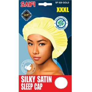 Silky Satin Sleep Cap Gold XXXL