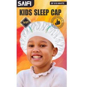 Kids Satin Sleep Cap SF019 White