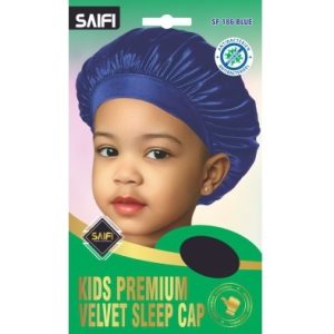 Kids Premium Velvet Sleep Cap 186 Blue
