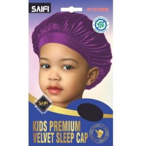 Kids Premium Velvet Sleep Cap 186 Purple