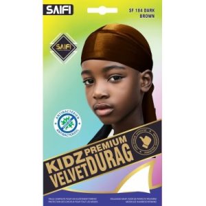 Kidz Premium Velvet Durag 184 Dark Brown