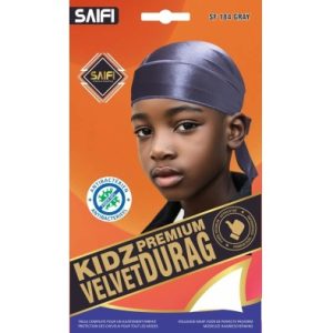 Kidz Premium Velvet Durag 184 Gray