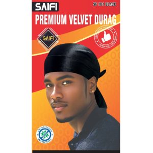 Premium Velvet Durag 181 Black