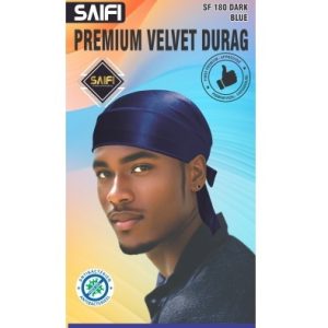 Premium Velvet Durag 182 Dark Blue