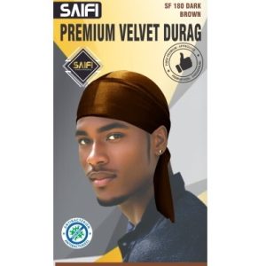 Premium Velvet Durag 182 Dark Brown