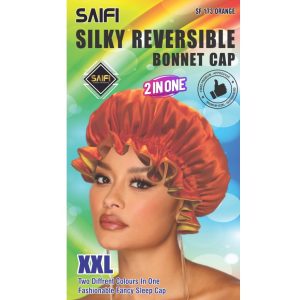 Silky Reversible Bonnet Cap 173 Orange