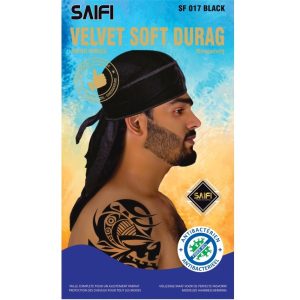 Velvet Soft Durag Black