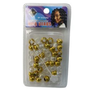 Transparent Dark Gold Hair Beads 0323062