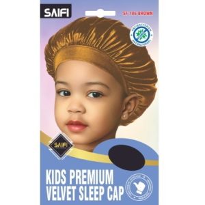 Kids Premium Velvet Sleep Cap 186 Brown