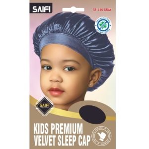 Kids Premium Velvet Sleep Cap 186 Gray