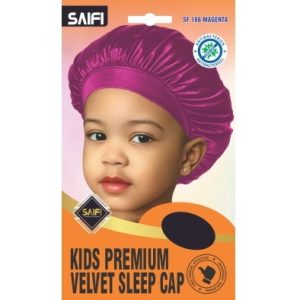 Kids Premium Velvet Sleep Cap 186 Magenta