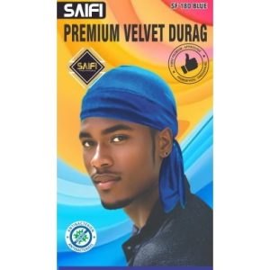 Premium Velvet Durag 182 Blue
