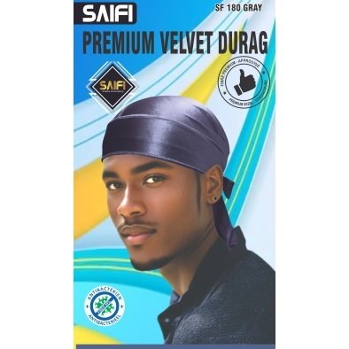 Premium Velvet Durag 182 Gray