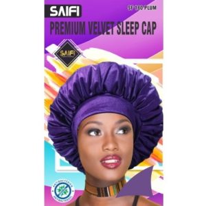 Premium Velvet Sleep Cap 180 Plum XXXL